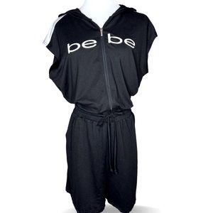 BeBe Jersey Knit Hooded Romper